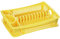 WELLGRO Abtropfgestell - Abtropfgitter - Geschirr Abtropfkorb - Abtropfständer - Abtropfschale - Geschirrabtropfständer - MADE IN EUROPE, Farbe:Gelb