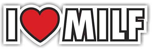 Folien-Zentrum - I Love Milf 15,5x4,5cm - hochwertiger Aufkleber Auto Tuning - OEM & JDM Autosticker - Lustige Sprüche für Auto - Car Sticker - Autoaufkleber - Stickerbomb Folie - Made in Germany 170