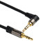 KabelDirekt – 0,5m Câble Jack Audio stéréo (3,5 mm sur 3,5 mm, 1 fiche coudée 90 degrés, câble aux) Pro Series