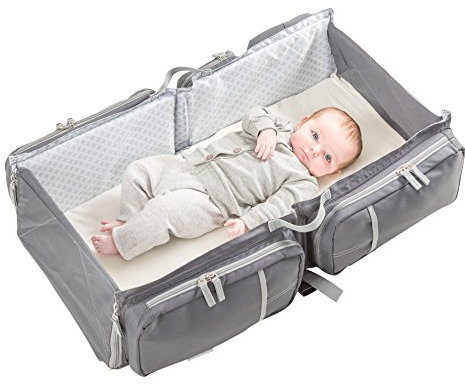 Doomoo Basics Baby Reisetasche/Reisebett Grau