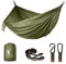 Fieleer Ultraleicht 2 Personen Reisehängematte Camping Outdoor Hammock | Mit Karabinern & 2,5cm Breiten Schwerlastgurten mit 6 Schlingen | 300x200cm, 300kg Traglast, Fallschirm Nylon | Für Outdoor
