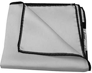Avantgarde - Pochette Uomo da Tasca Bianca Man Handkerchief Seta Silk Bordo Diversi Colori (Taglia Unica, Nero)
