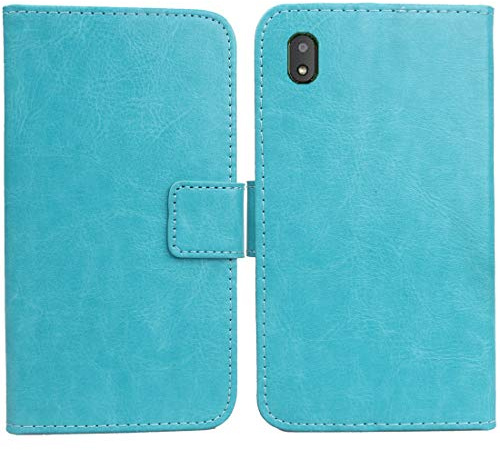 Gukas PU Leder Tasche Hülle Für Gigaset GS110 6.1 Handy Flip Lederhülle Handyhülle Brieftasche Schutz Case Cover Etui (Blau)