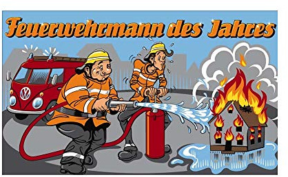 Feuerwehrmann des Jahres Fahne (V26) - 90x150cm
