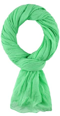 Allée du foulard - Schal aus 100% Baumwolle - 200x100 cm - Schals & Tücher für Damen, Kopftuch, Halstuch Damen, Schal, Loop Schal Damen, Stola Damen - für alle Jahreszeiten (Apfelgrün)