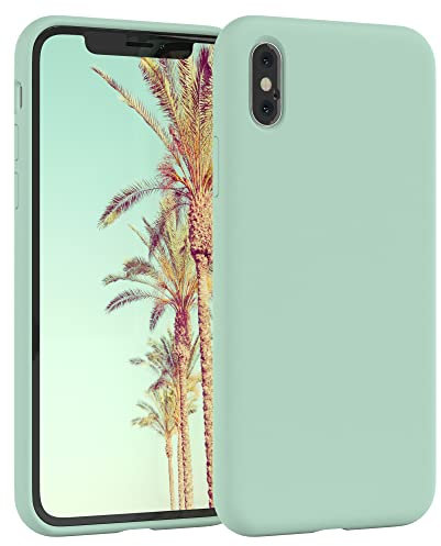 EAZY CASE - Silikon Hülle für iPhone XS Max Hülle weich stoßfeste Schutzhülle mit Kameraschutz Handyhülle iPhone XS Max Silikonhülle Dünn mit Premium Schutz TPU Cover Phone Case in Grün Mint