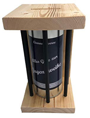 Jugendweihe Geldgeschenk - Eiserne Reserve Black Edition Spardose Säge Jugendweihe Geschenke Mädchen Jugendweihe Geschenke für Jungen Text: Alles Gute zur Jugendweihe