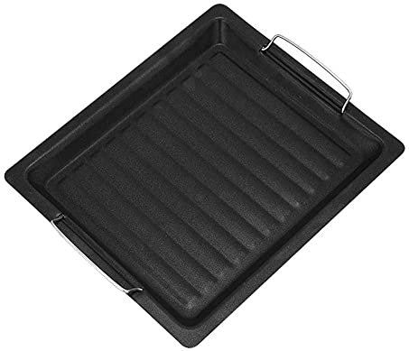 XYDZ Piastra per Barbecue in Ghisa, Piastra per Barbecue BBQ Griglia, Non Appiccicosa Piastra per Piastra Portatile Pan Classic Flat Pancake, 25 x 30cm