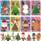 Flyftrey 16 Blätter Weihnachtskinder Aufkleber Bastel Set, DIY Sticker Weihnachtsbaum Lebkuchenmann Schneemann Rentier, Weihnachten Aufkleber für Kinder Bastel Party Deko Geschenk Spielzeug