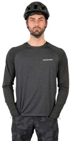 Endura SingleTrack Long Sleeve Mens Cycling Jersey - Grey