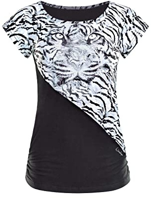 WINSHAPE Damen Super Weiches, Leichtes Functional Kurzarmshirt Aet109ls, Tiger T-Shirt