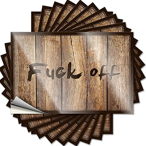COTECI One Piece Car Accessories Fu-ck Off Funny Sticker 10 Pcs Bumper Stickers Car Window Stickers (Size : 6X9CM)