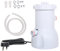 Outsunny Cartridge Filter Pump for 13'-15' Above Ground Pools, 800GPH (3028 LPH) Swimming Pool Filter Pump with Hose and Hose Clamps, White