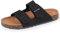 Isotoner Sandales femme à doubles brides ultra confortables, semelle intérieure cuir
