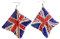 Union Jack Earrings,Union Jack Metal Aluminium Mesh Earrings, Royal Themed Parties, Military Parade Celebrations, Fashion Commemorative Earrings, Jewelry Gifts