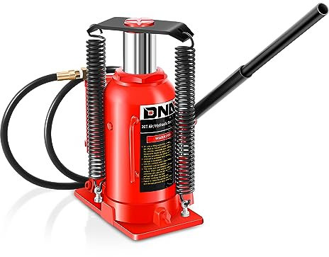 DNA MOTORING Hydraulischer Wagenheber – 20 Tonnen Kapazität, manueller Griff und Luftpumpe für Auto, Pickup, LKW, Wohnmobil, Autoreparatur, TOOLS-00323