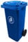 EXPRESS WHEELIE BINS - Outdoor Wheelie Bin for Household Waste Recycle Trash and Rubbish 120L Litre Small Council Size Blue with Rubber Wheels