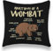 TUNW Lustiger Wombat-Überwurf-Kissenbezug, Wombat-Geschenke, Wombat-Kissenbezug, Wombat-Dekor, Wombat-Geschenke für Frauen, lustiger dekorativer Kissenbezug für Zuhause, Wohnzimmer, 45,7 x 45,7 cm