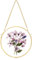 REDHUGO Runde gepresste Blumenrahmen aus Glas, Kreis (Gold, Durchmesser φ17 cm)
