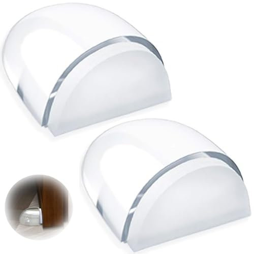 luckaide Türstopper Boden Kleben, 39x41x20mm Türstopper Boden, Transparent Türstopper Boden Selbstklebend, Türstopper zum Kleben für den Boden für alle Hartböden Zum Schutz Von Wand und Möbel 2 Stück