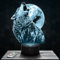 Lampephoto.fr Nachttischlampe, Wolf, Mond, Dekoration, Kollektion, Tier, Wolf, Mond, Nachtlicht, Erwachsene, Dekoration, Schlafzimmer, Geschenkidee, Weihnachten, Herren, Damen, originell TOP