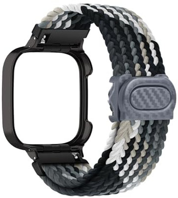 Geflochtenes Armband Kompatibel für Redmi Watch 3 Active Armbänder für Damen Herren Ersatzarmband Solo Loop für Redmi Watch 3 Active Armband Nylon Sport Band für Redmi Watch 3 Active (M,Nylon)