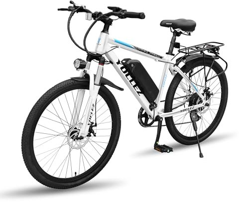 26 Electric Bike for Adults, 250W with High-Speed Brushless Motor. Mountain/City Commute eBike, Shimano 7-Speed, E-bike Built-in 36V 8Ah Removable Li-Ion Battery, Dual Disc Brakes
