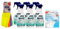 SET PULIZIA: 6x WANNET Easy, Anticalcare Quotidiano, Ideale Per Box Doccia 500ml + Panno Microfibra Gamex BAGNO, Con Tecnologia Anticalcare + 5 Panni In Microfibra