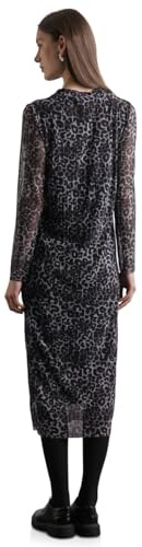 Street One Mesh Plissee Dress AOP, Whale Tail Grey, 34