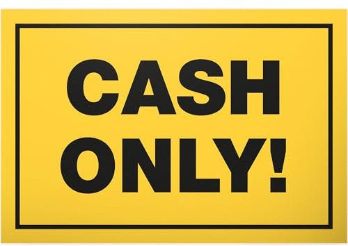 DankeDir! Cash only - Schild 30 x 20 cm - Lustiges Barzahlung Hinweisschild für Gastronomie Einzelhandel - Keine Kartenzahlung Deko für Laden Restaurant Gastro Gaststätte Hinweis Barzahlung