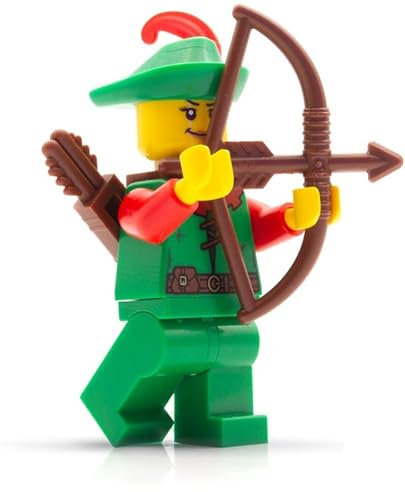 Lego Ritter Figuren Set: Forestwoman #1 Mit Bogen - Erweitere Deine Ritterburg Mit Minifiguren Und Waffen