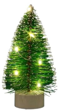Leomark Beleuchteter Weihnachtsbaum in Grün – Mit Lichtern, ca. 10 cm hoch für festliche Stimmung und stimmungsvolle Dekoration