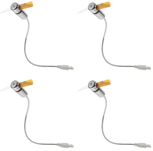 Gadpiparty Lot De 4 Mini Ventilateurs USB Rechargeables Climatiseurs Portables Ventilateurs De Refroidissement Ventilateurs Électriques À Piles Chauffage Petit Refroidisseur