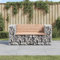 Rainery Banc Jardin Design Gabion 143x71x65,5 cm Bois Massif de Douglas, Banquette d’extérieur Chaise de Banc pour Jardin, Parc, Terrasse, Balcon, Extérieur