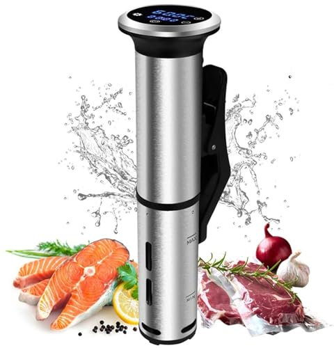1200w sous Vide Cuiseur, Machine à Vide sous-Vide, Cuiseur De Précision Imperméable Ipx7 avec Pince Réglable Et écran Tactile à LED Numérique, Contrôle Tactile, Température Précise