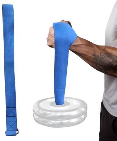 Armwrestling Trainingsriemen aus Polyester und Edelstahl für Kraftaufbau | Fitnessband zur Stärkung von Handgelenk und Unterarm, Griffhilfe für Athleten Heimtraining Sportstudio Geräte Pro