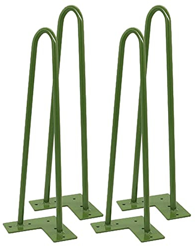 HJYCLFAZU Haarnadel-Tischbeine 75 cm (29,5 Zoll) – Grün für DIY-Couchtische, Schreibtische und Esszimmer. Stilvolle, Moderne Möbelaccessoires aus robustem Metall.