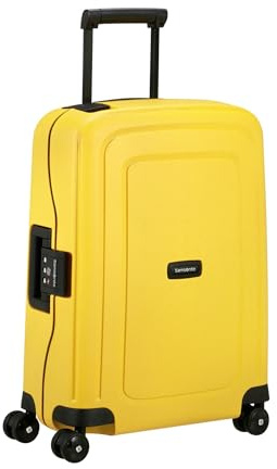 Samsonite S'Cure - Renewed Spinner S, Hand Luggage, S (55 cm), 34 L, Yellow (Yellow)