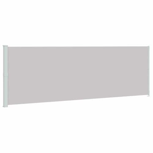 Gecheer Seitenmarkise Ausziehbar 200x600 cm Grau, Sichtschutz Blickdicht Markise Windstabiler Sonnenschutz für Garten und Balkon 317974