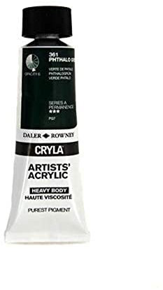 Daler Rowney : Cryla Acrylic Paint : 75ml : Phthalo Green