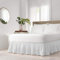 Easy Fit Volants Jupe de lit Robuste, Coton, Blanc, Twin/Full