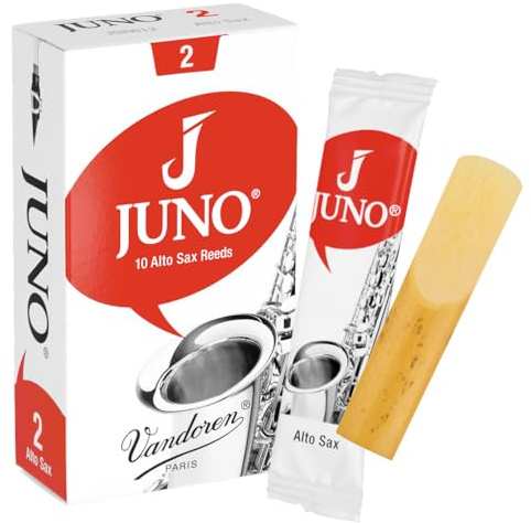 Vandoren JUNO Alto Saxophone Reeds, Strength 2, Box of 10, JSR612