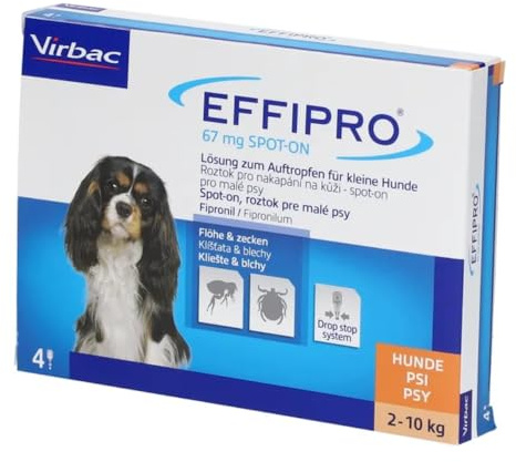 EFFIPRO 67 mg Pip.Lsg.z.Auftropf.f.kl.Hunde 4 St