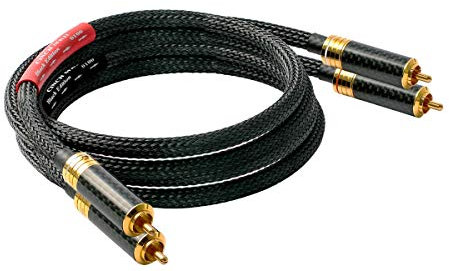 Goldkabel Black Edition Cinch MKII Stereo Cinchkabel RCA (Länge: 1,50 m)