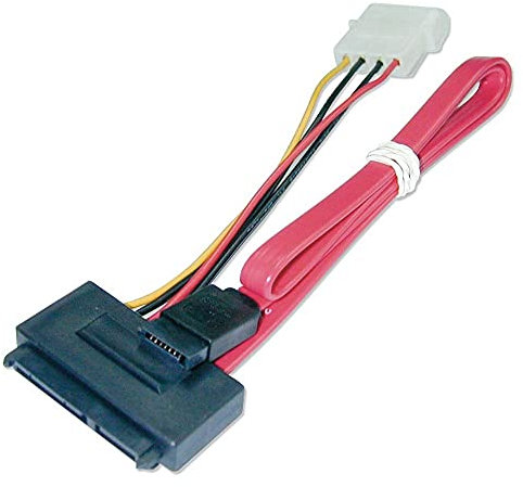 Lindy SATA Cable - Combined Data & Power SATA 7 Pin, SATA 7 Pin SATA 15 Pin, 5¼ - Adaptador para Cable (SATA 7 Pin, SATA 7 Pin, SATA 15 Pin, 5¼, Male Connector/Male Connector, 0,3 m)