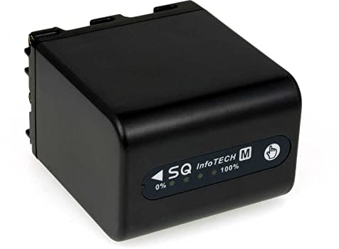 Akku für Sony Typ NP-QM91D 4200mAh Anthrazit mit LEDs, 7,4V, Li-Ion