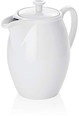 WAS 4987 195 Serie Italia Porzellan Kafeekanne mit Deckel, 19.5cm Höhe, 10cm Durchmesser, 1.95L
