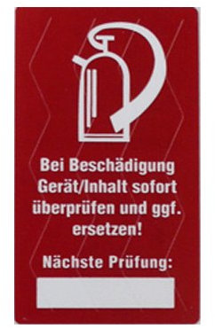  Prüfsiegel  für Feuerlöscher - Siegel - Kontrollsiegel - Etikett - Prüfetikett 50 Stück selbstklebend