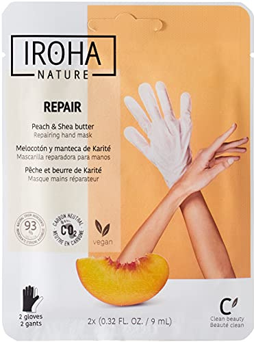 Iroha Nature - Hand & Nail Glove Repair and maintenance with Peach | Mask for Hands