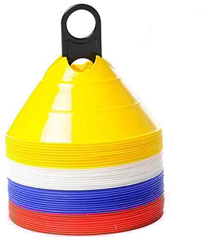 Kawanyo 40 Markierungshütchen mit Auflage für Hürden Markierung Fußballtraining Agility